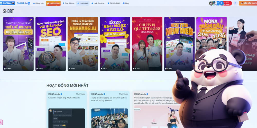 Mạng xã hội nội bộ MONA SkillHub