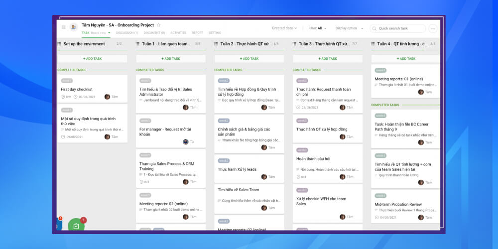 Phần mềm đào tạo nhân viên Base.vn