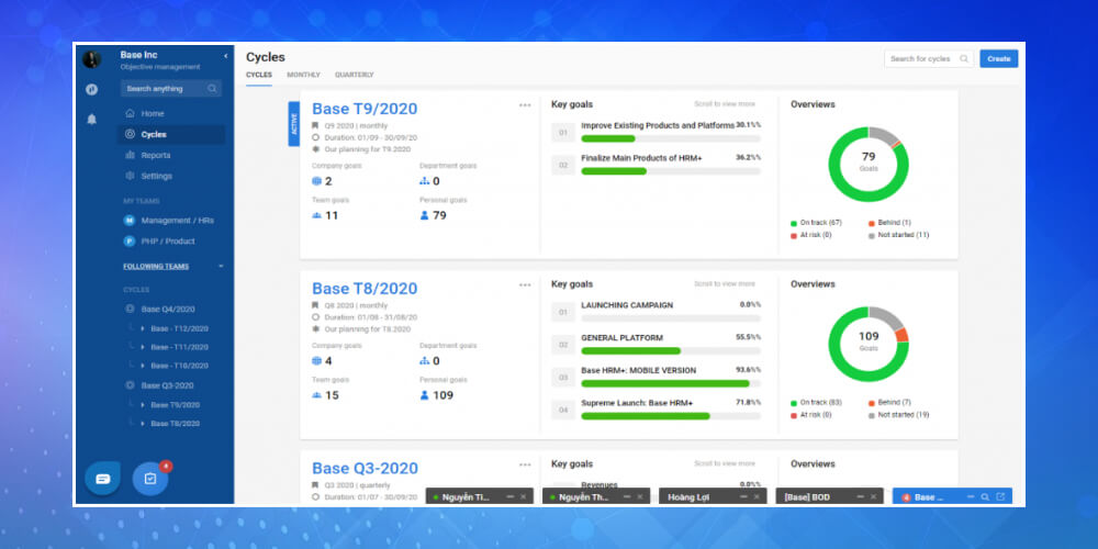 Phần mềm quản lý công việc cho doanh nghiệp Base Goal