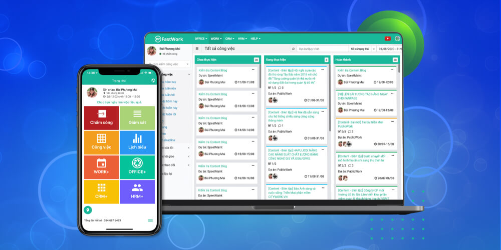 Phần mềm hỗ trợ quản lý doanh nghiệp Fastwork