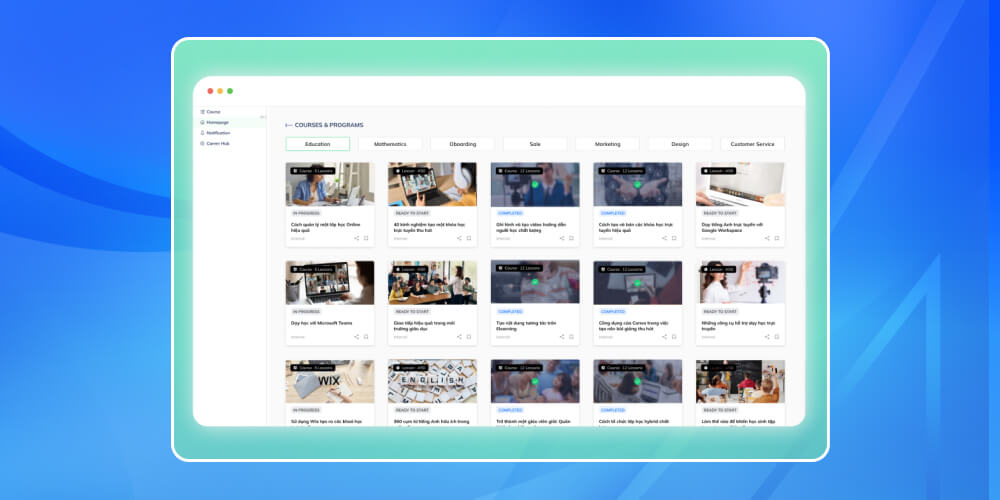 Phần mềm đào tạo nội bộ công ty Tanca