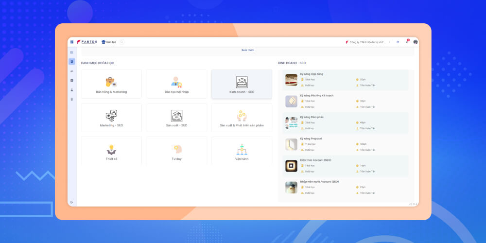 Hệ thống quản lý đào tạo fTrain