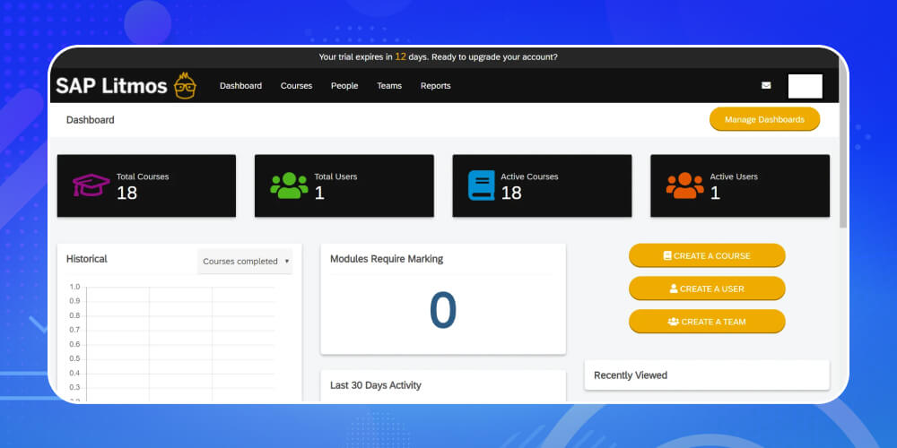App quản lý đào tạo nhân sự SAP Litmos